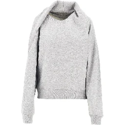 Draped crewneck sweatshirt