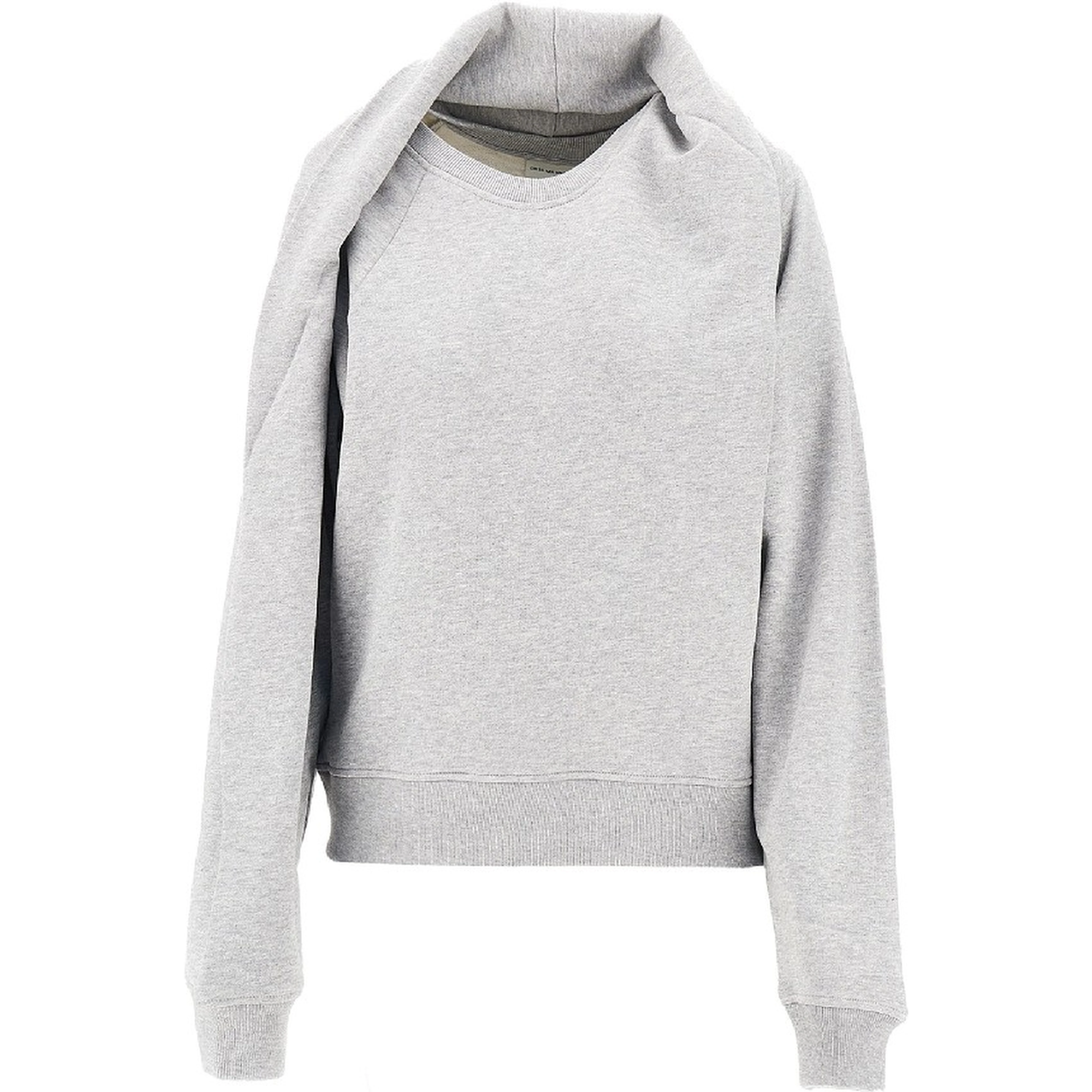Draped crewneck sweatshirt