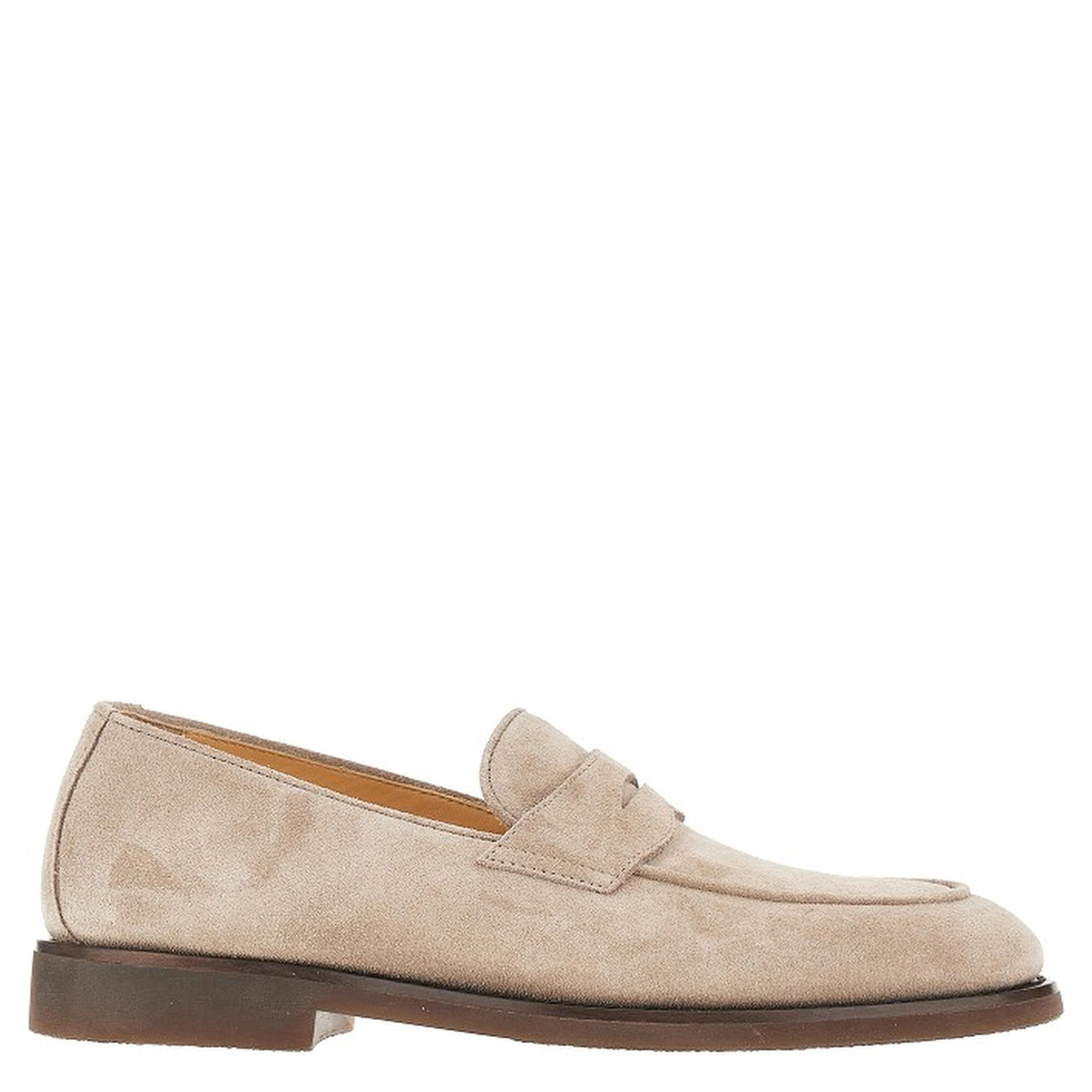 Suede leather penny loafers