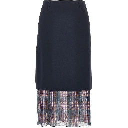 Cady midi skirt with check insert