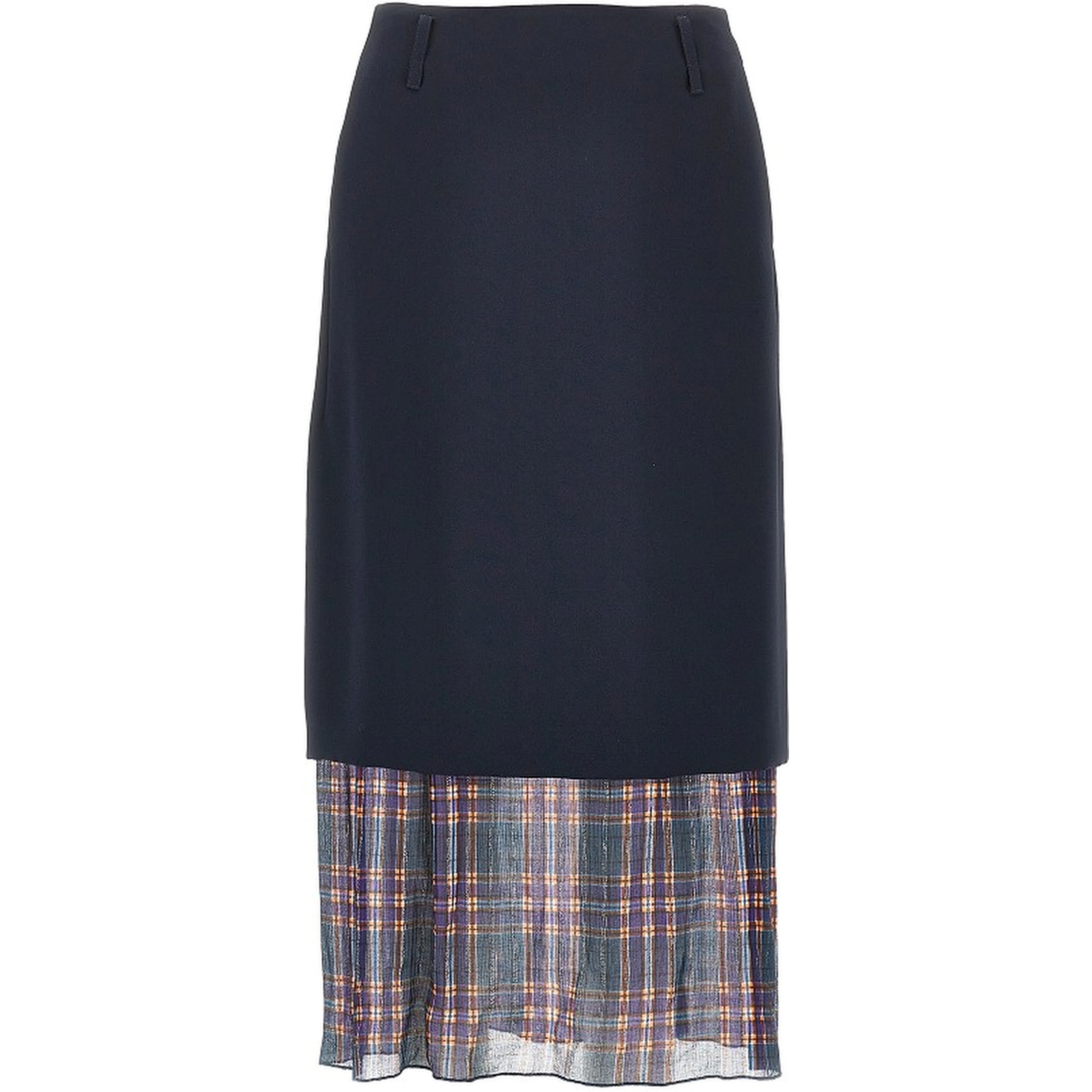 Cady midi skirt with check insert