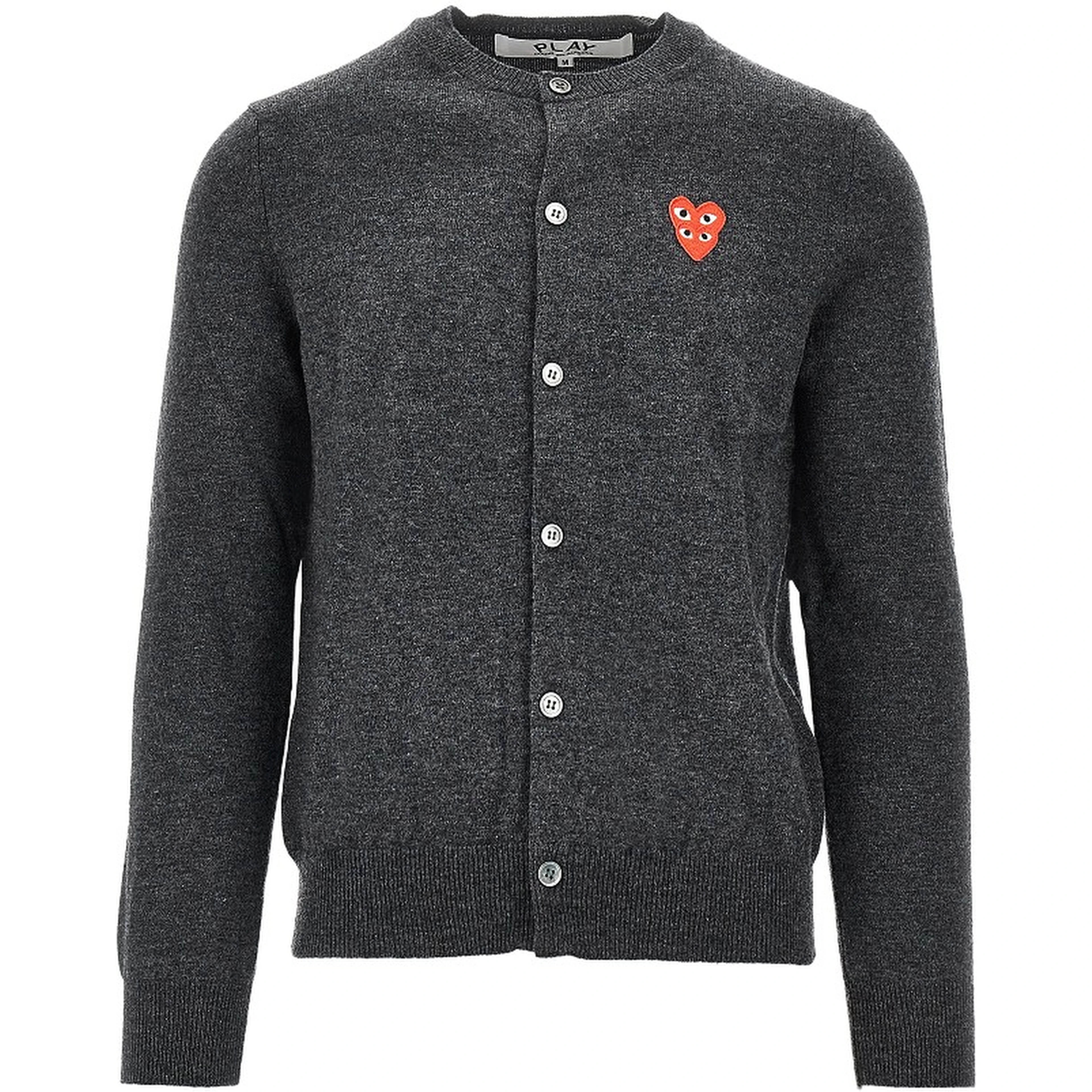 Wool cardigan with Heart patch