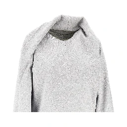 Draped crewneck sweatshirt