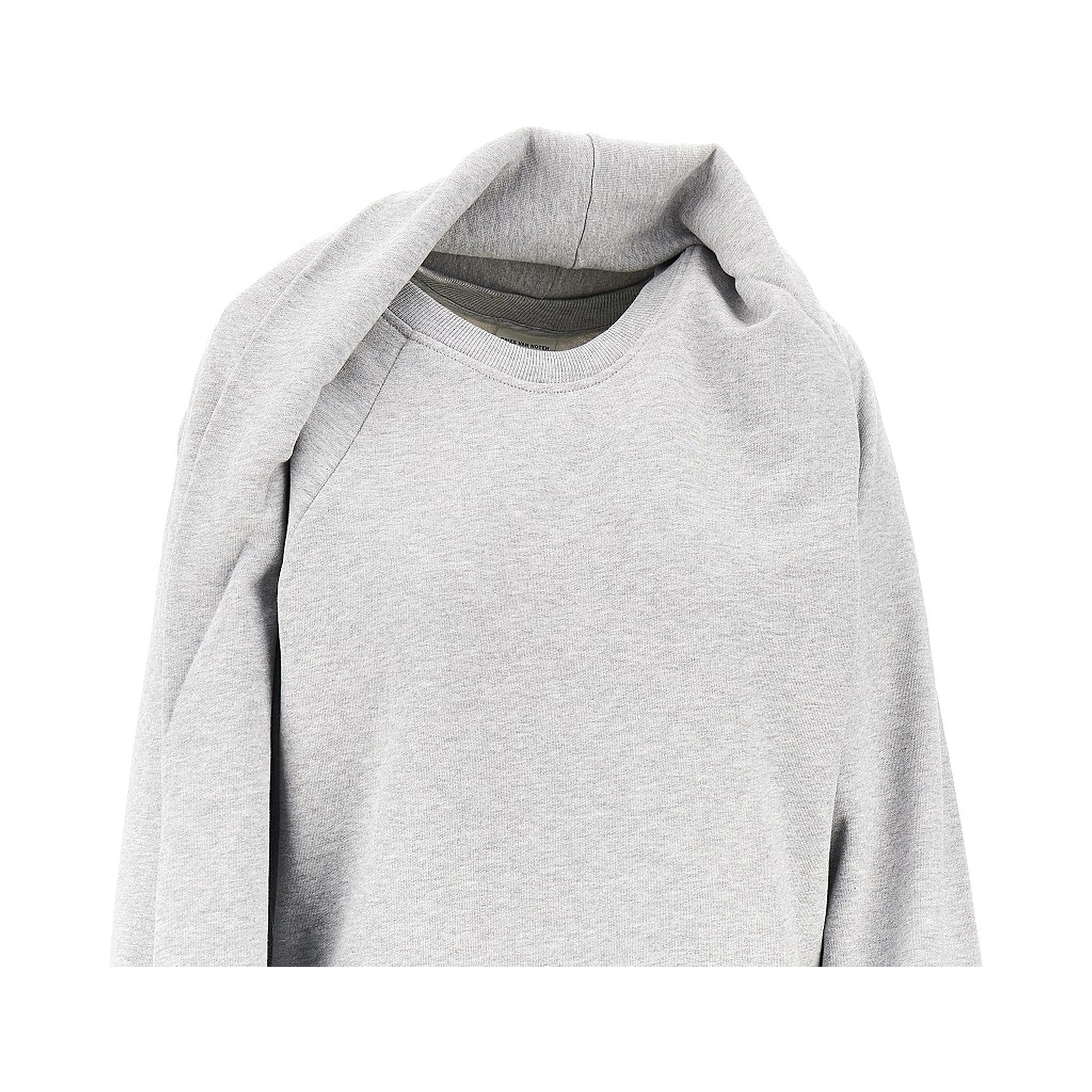 Draped crewneck sweatshirt