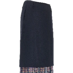 Cady midi skirt with check insert