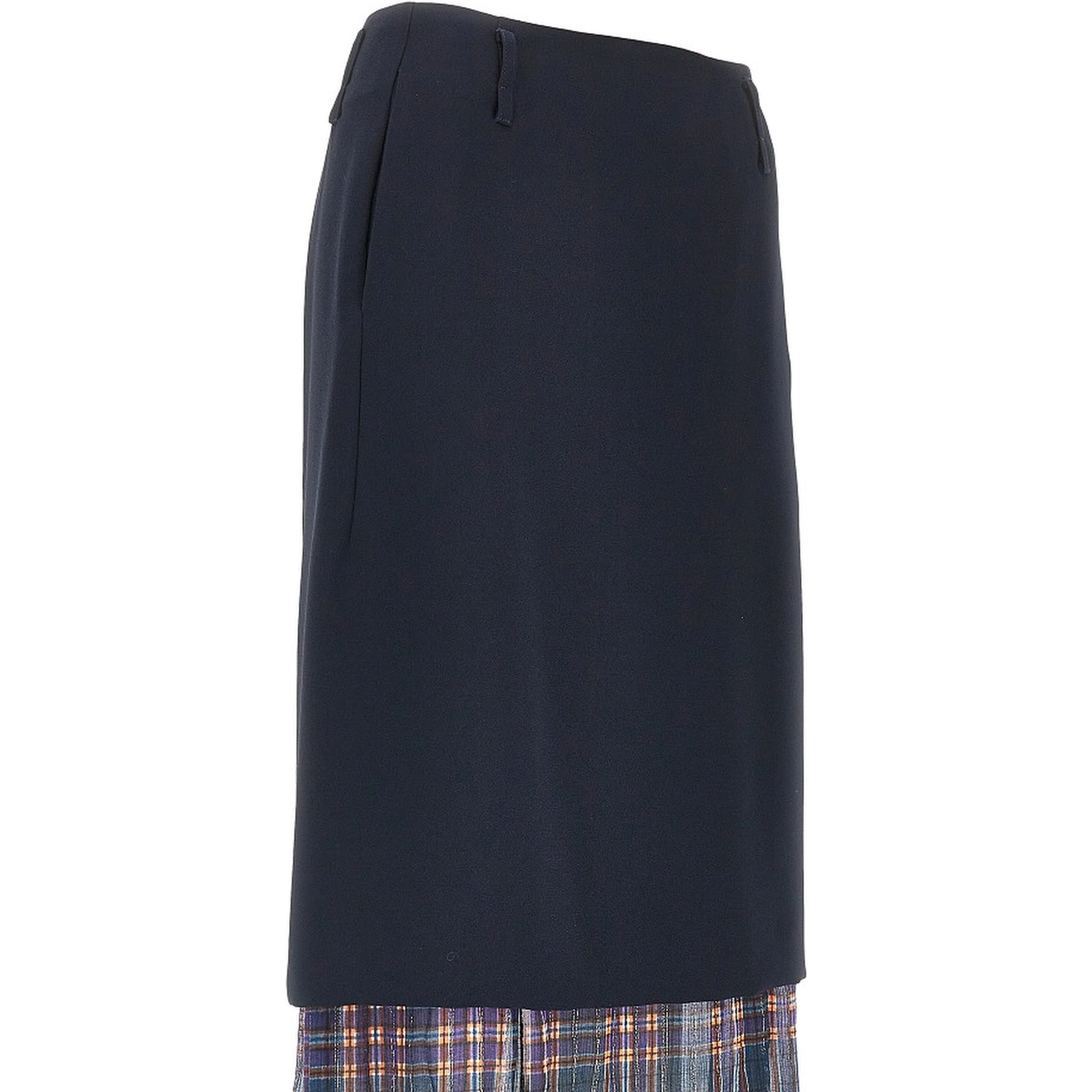 Cady midi skirt with check insert