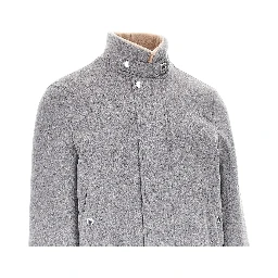 Padded suede leather jacket