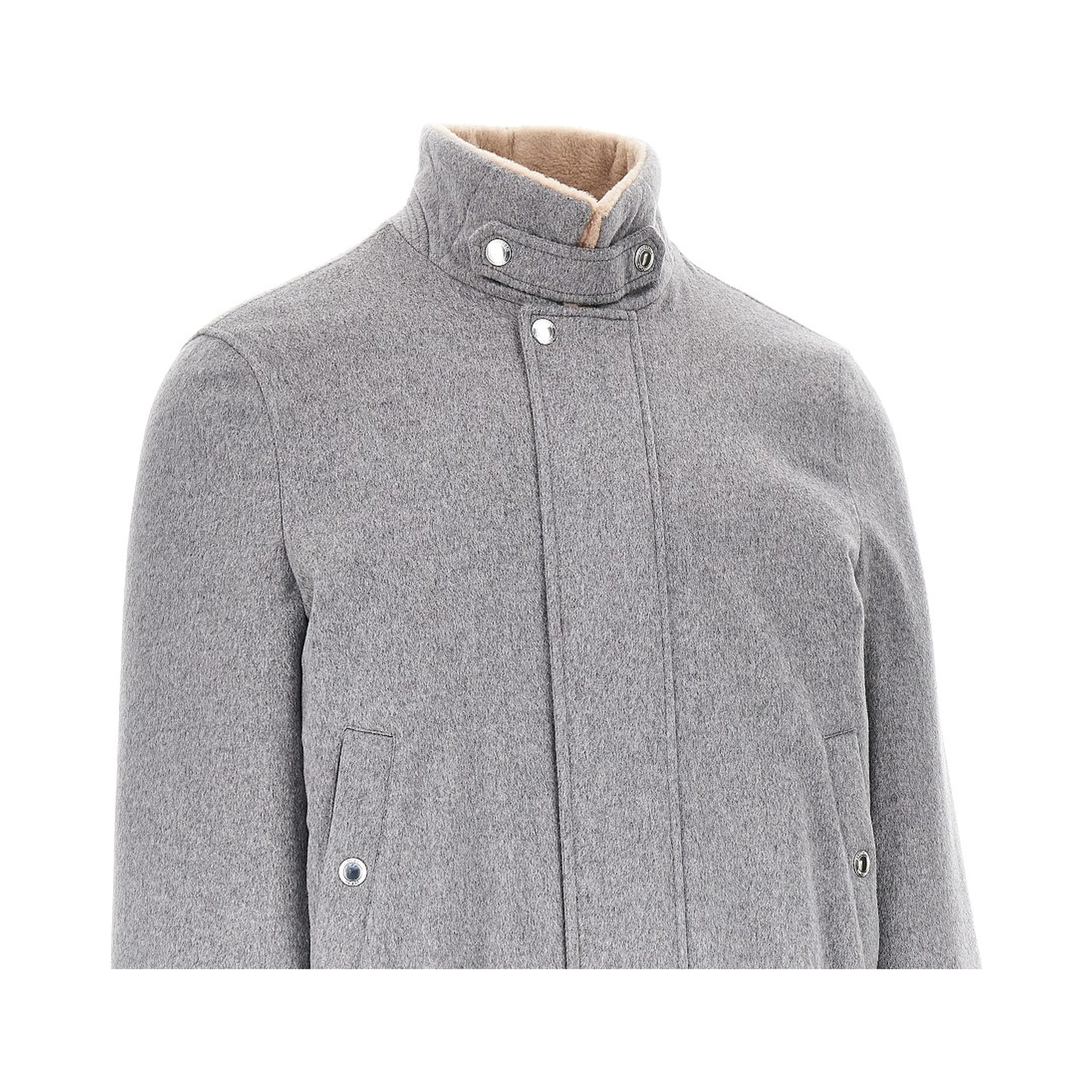 Padded suede leather jacket