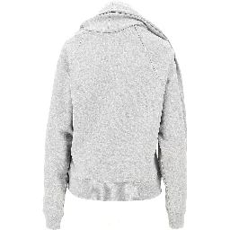 Draped crewneck sweatshirt