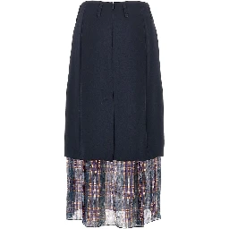 Cady midi skirt with check insert