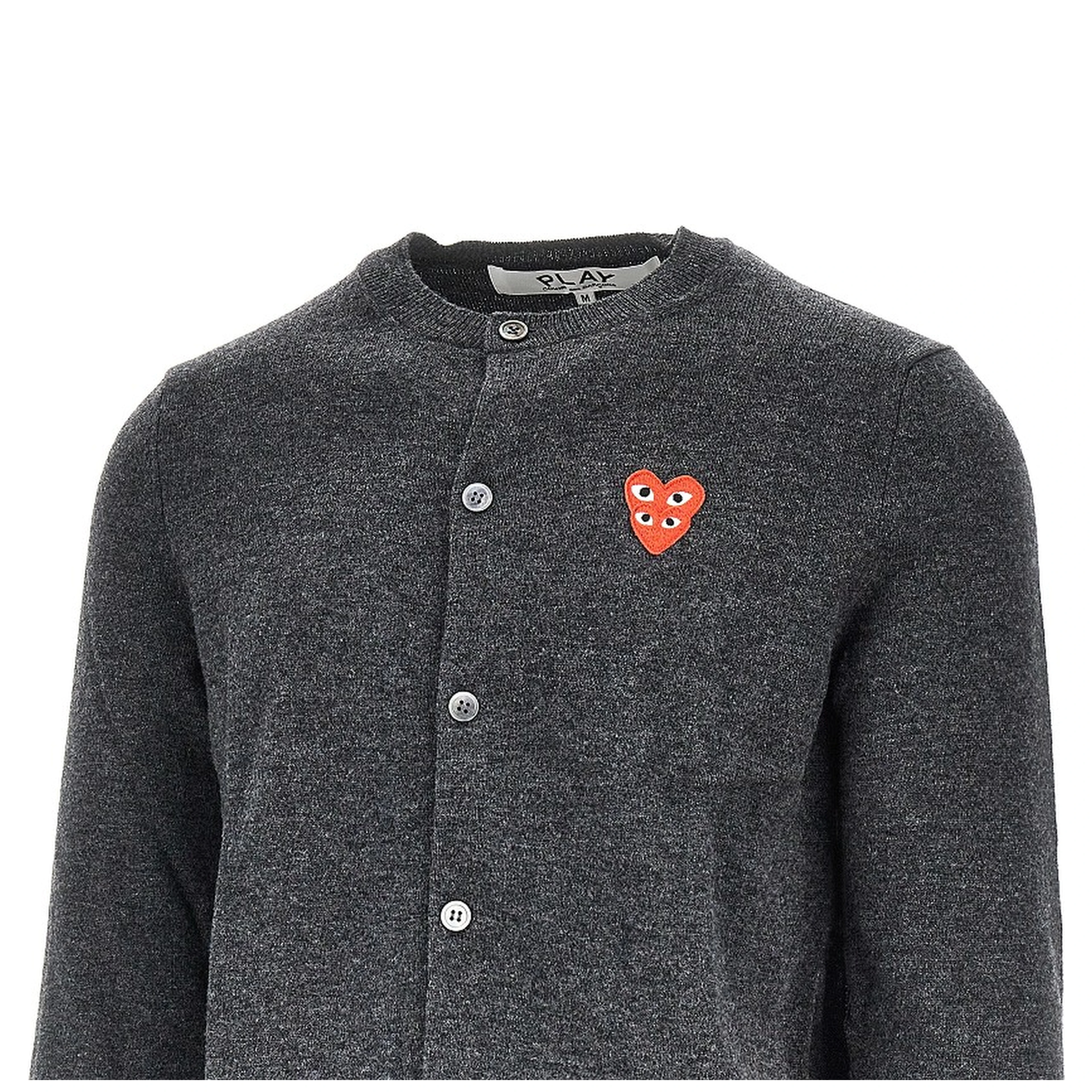 Wool cardigan with Heart patch