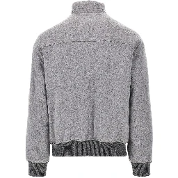 Padded suede leather jacket