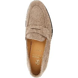 Suede leather penny loafers