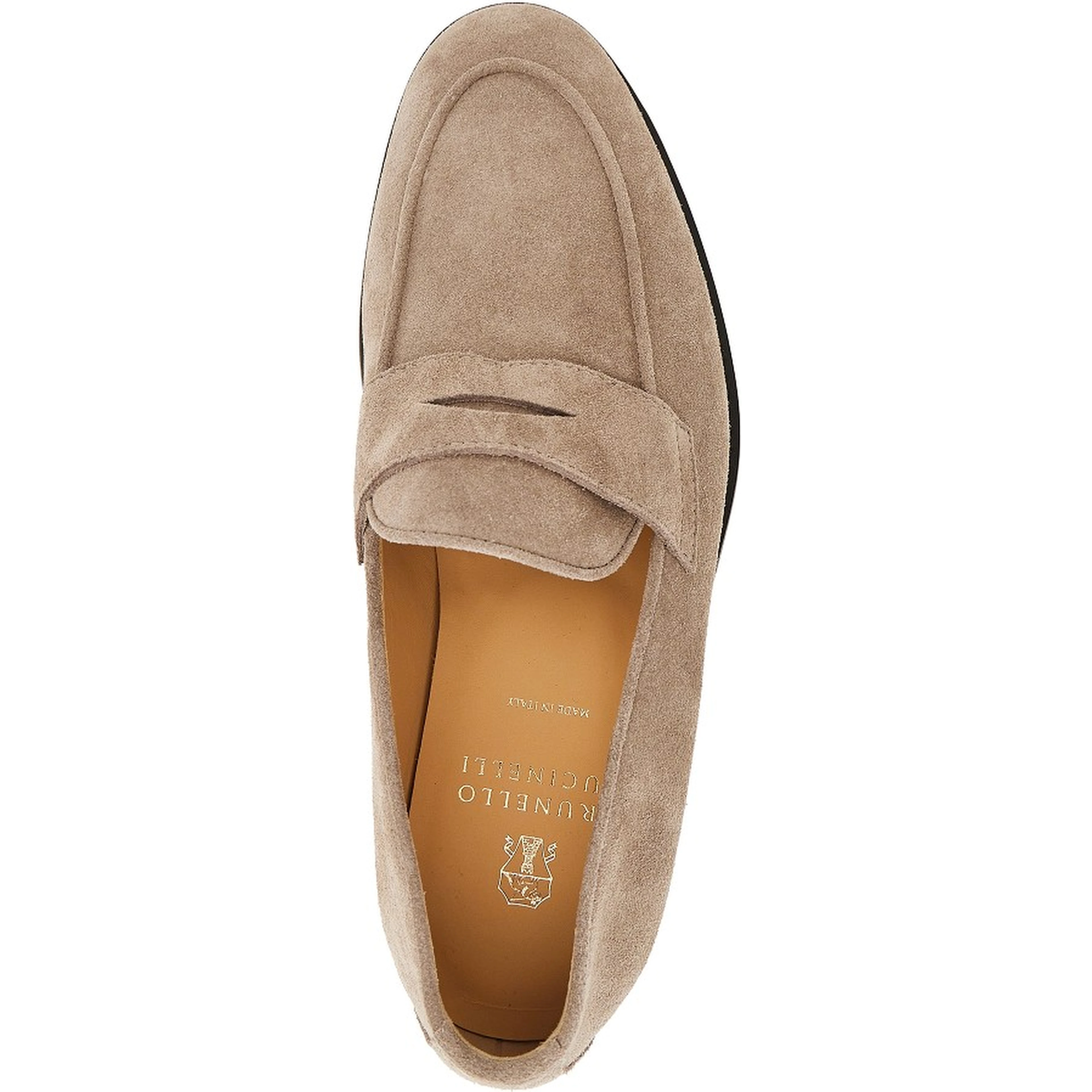 Suede leather penny loafers