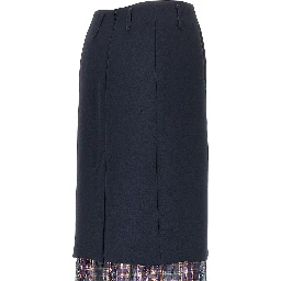 Cady midi skirt with check insert