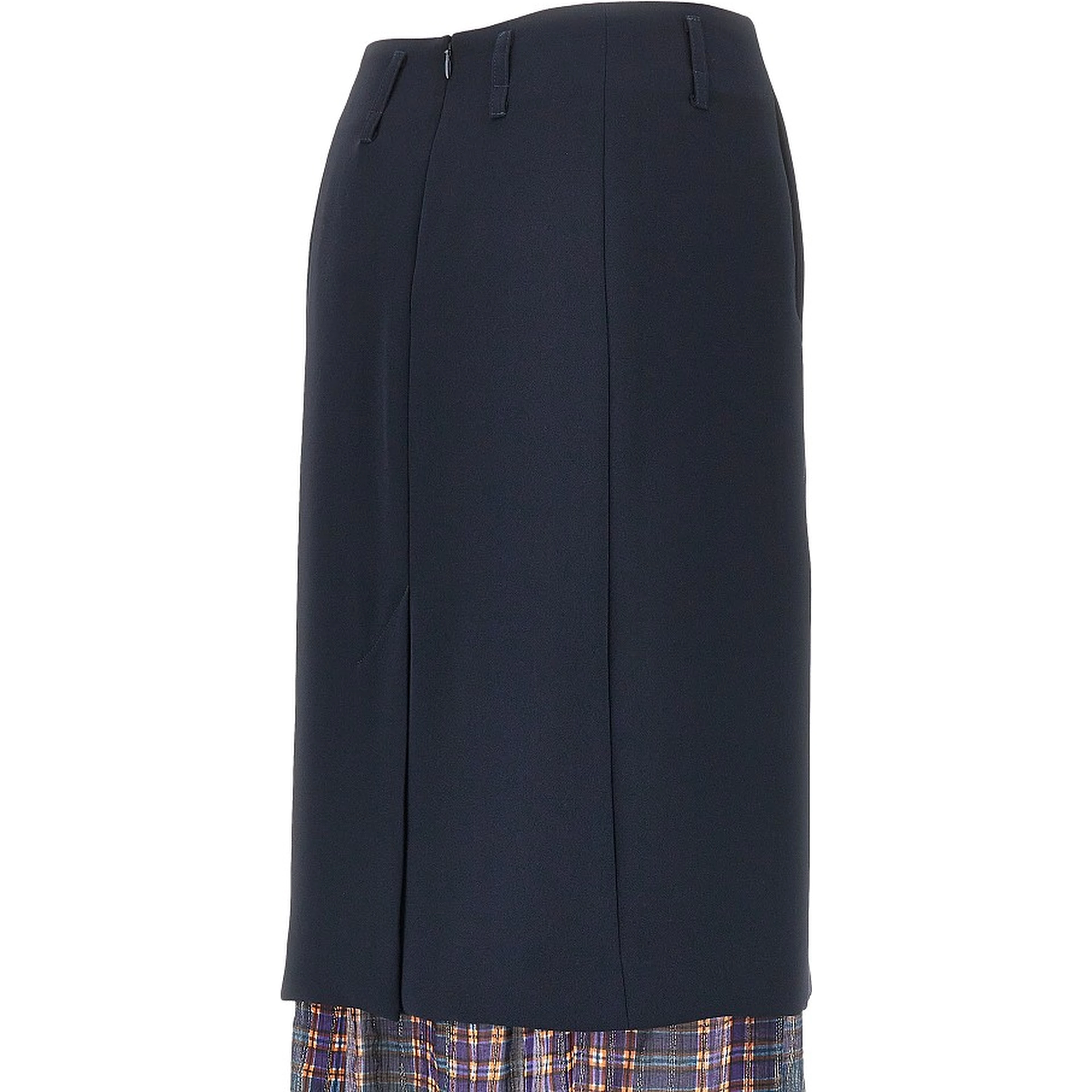 Cady midi skirt with check insert