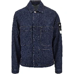 Indigo Denim-Rinsed overshirt