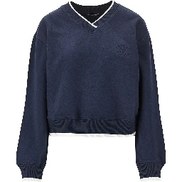V-neck sweatshirt