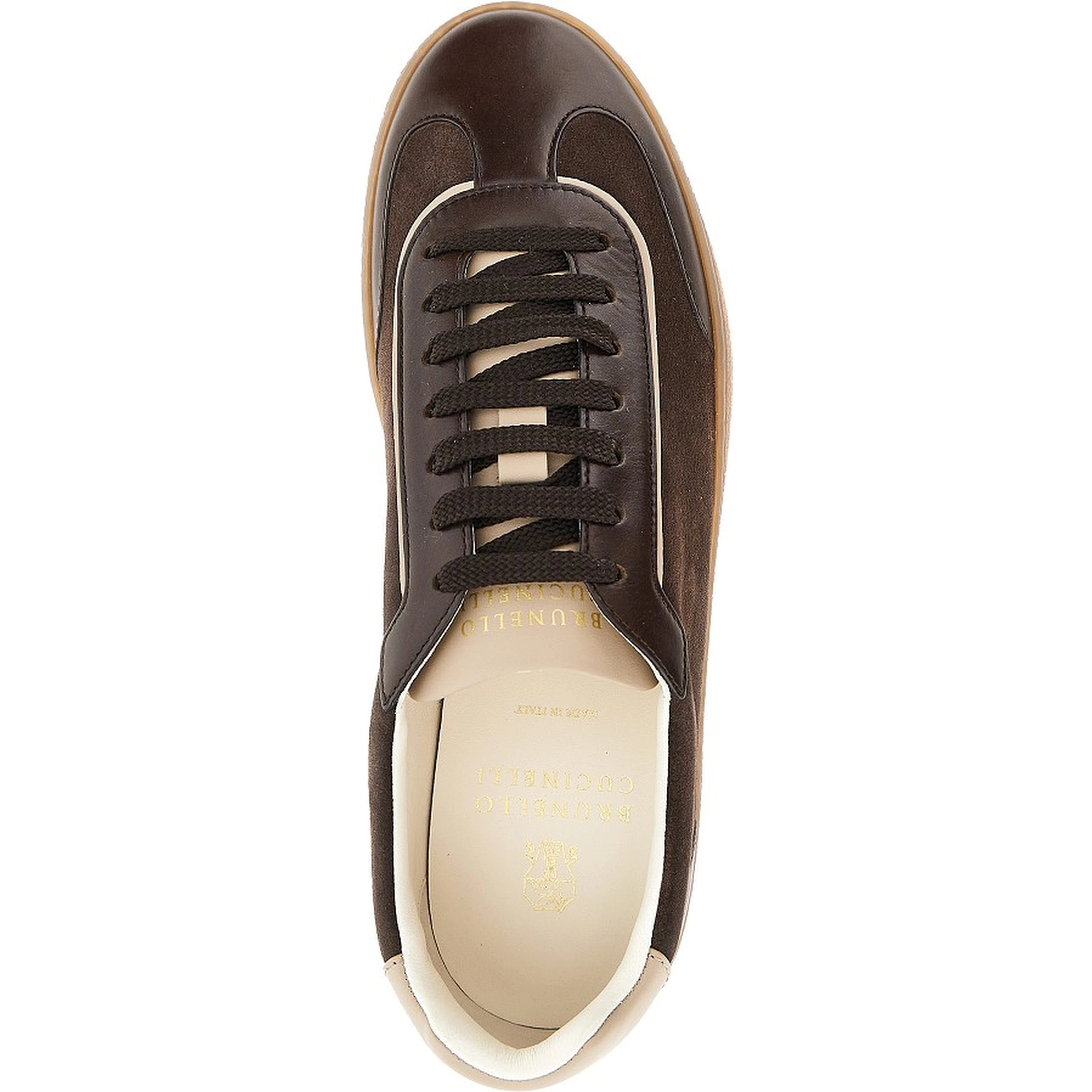 Smooth and suede leather sneakers