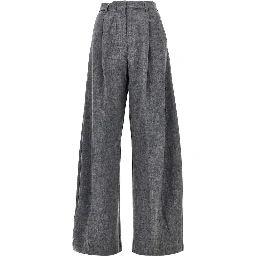 'Billie' wide-leg wool-blend pants