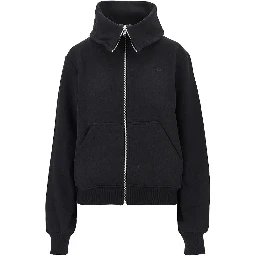 High-neck full-zip sweatshirt