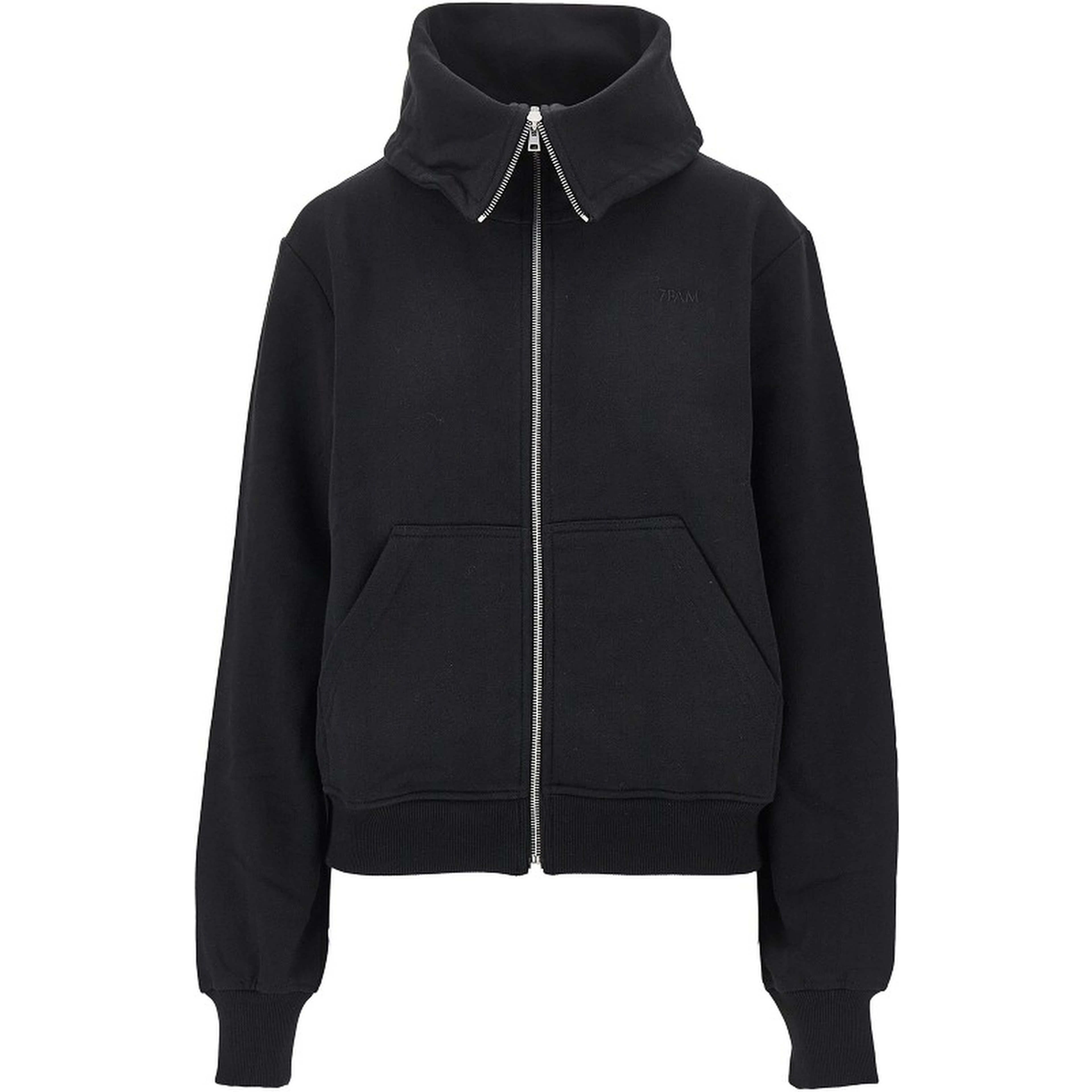 High-neck full-zip sweatshirt