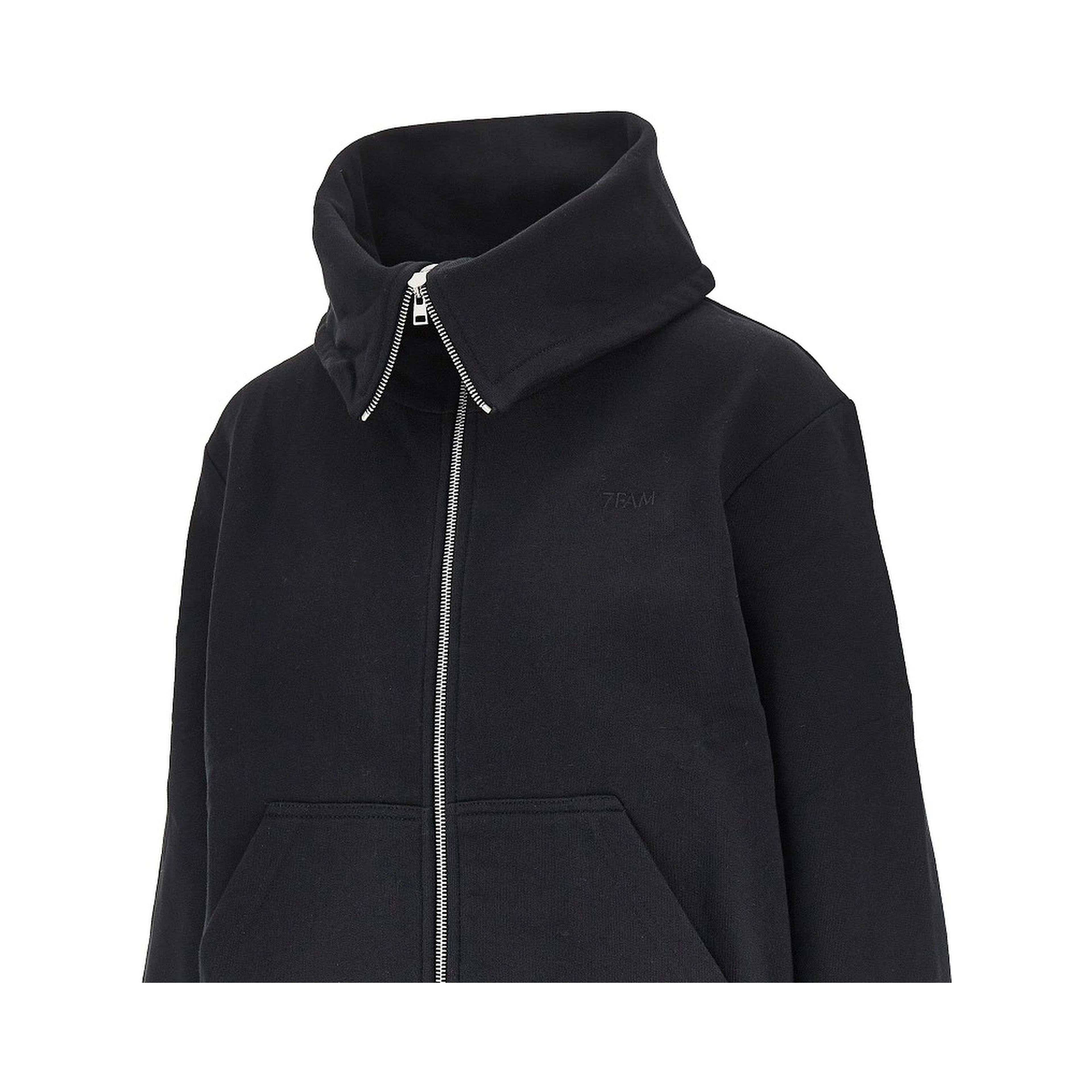 High-neck full-zip sweatshirt