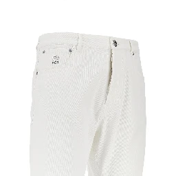 Garment-dyed comfort denim pants