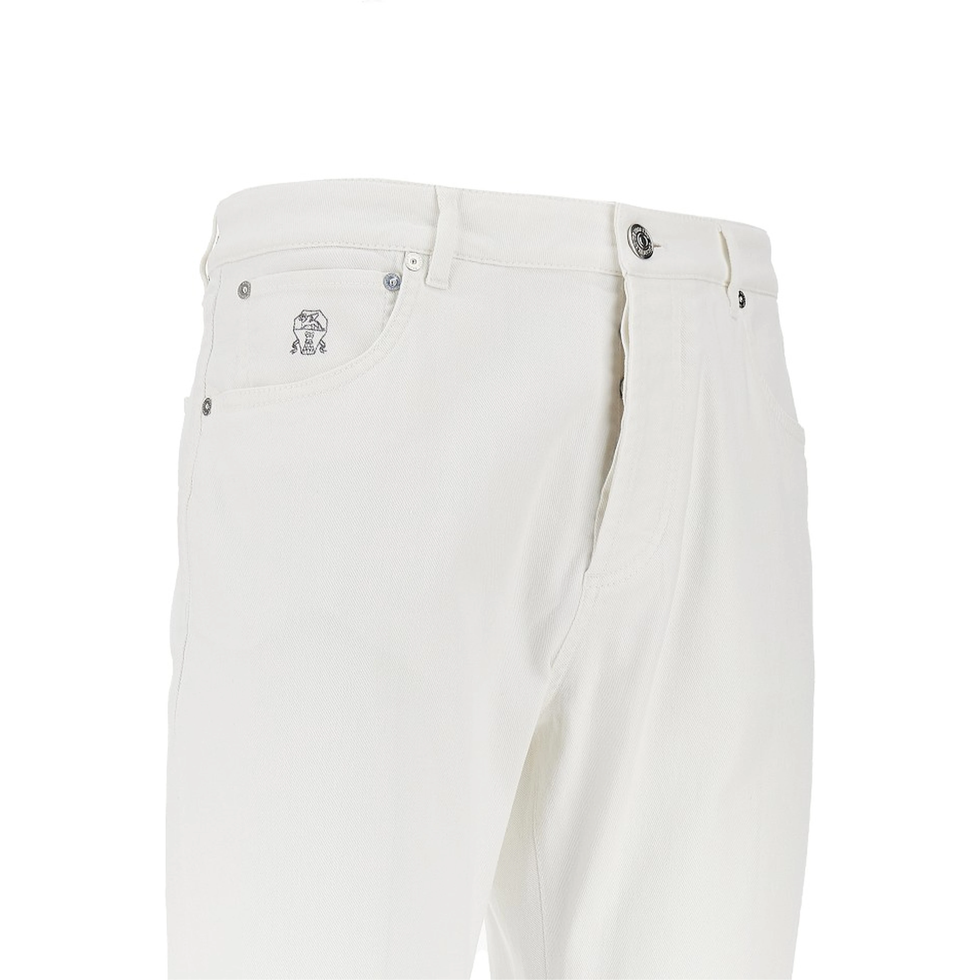 Garment-dyed comfort denim pants