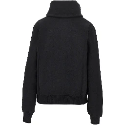 High-neck full-zip sweatshirt