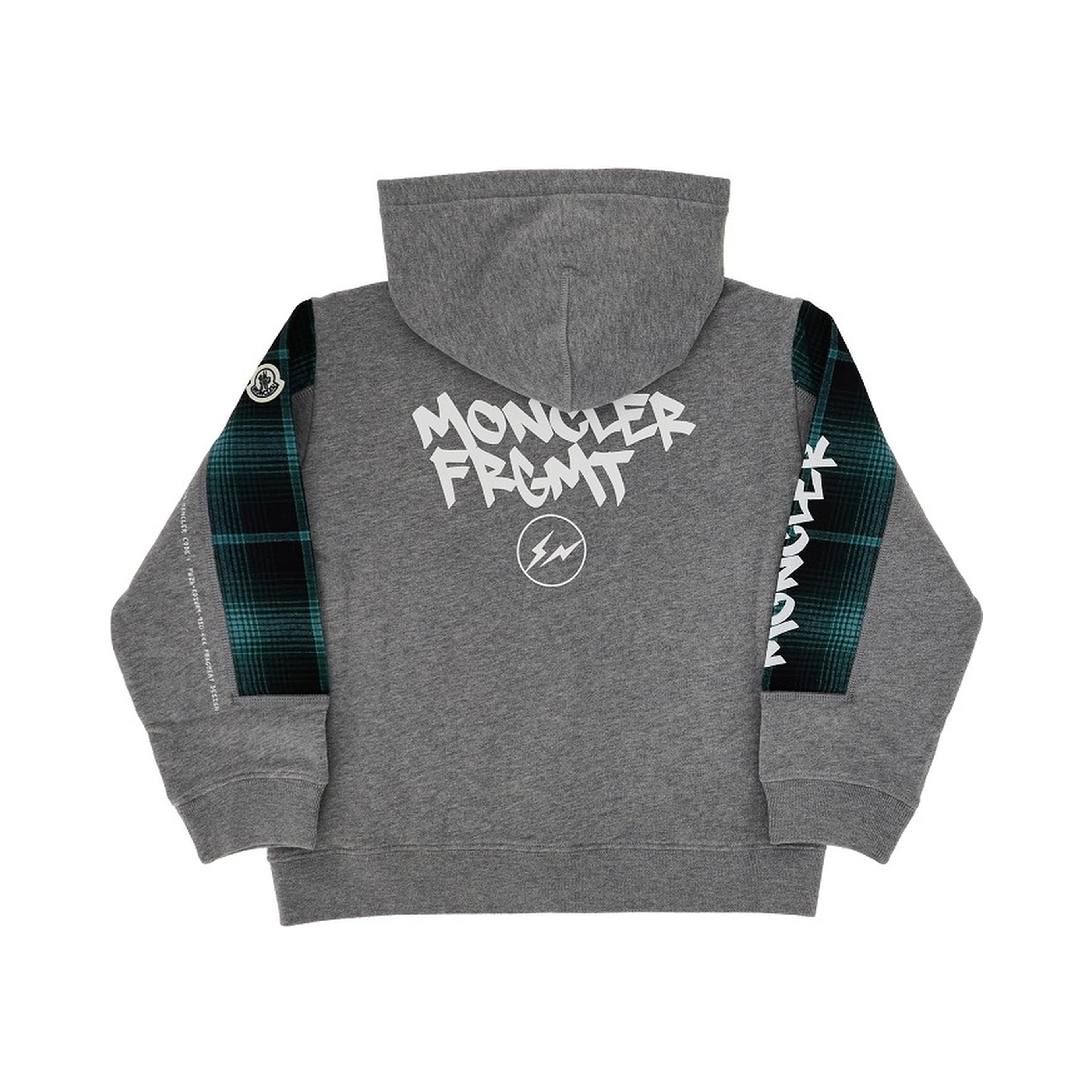 Full-zip hoodie with check intarsia