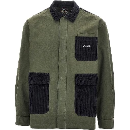 Canvas and corduroy saharienne jacket
