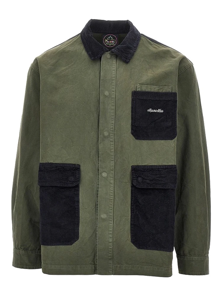 Canvas and corduroy saharienne jacket