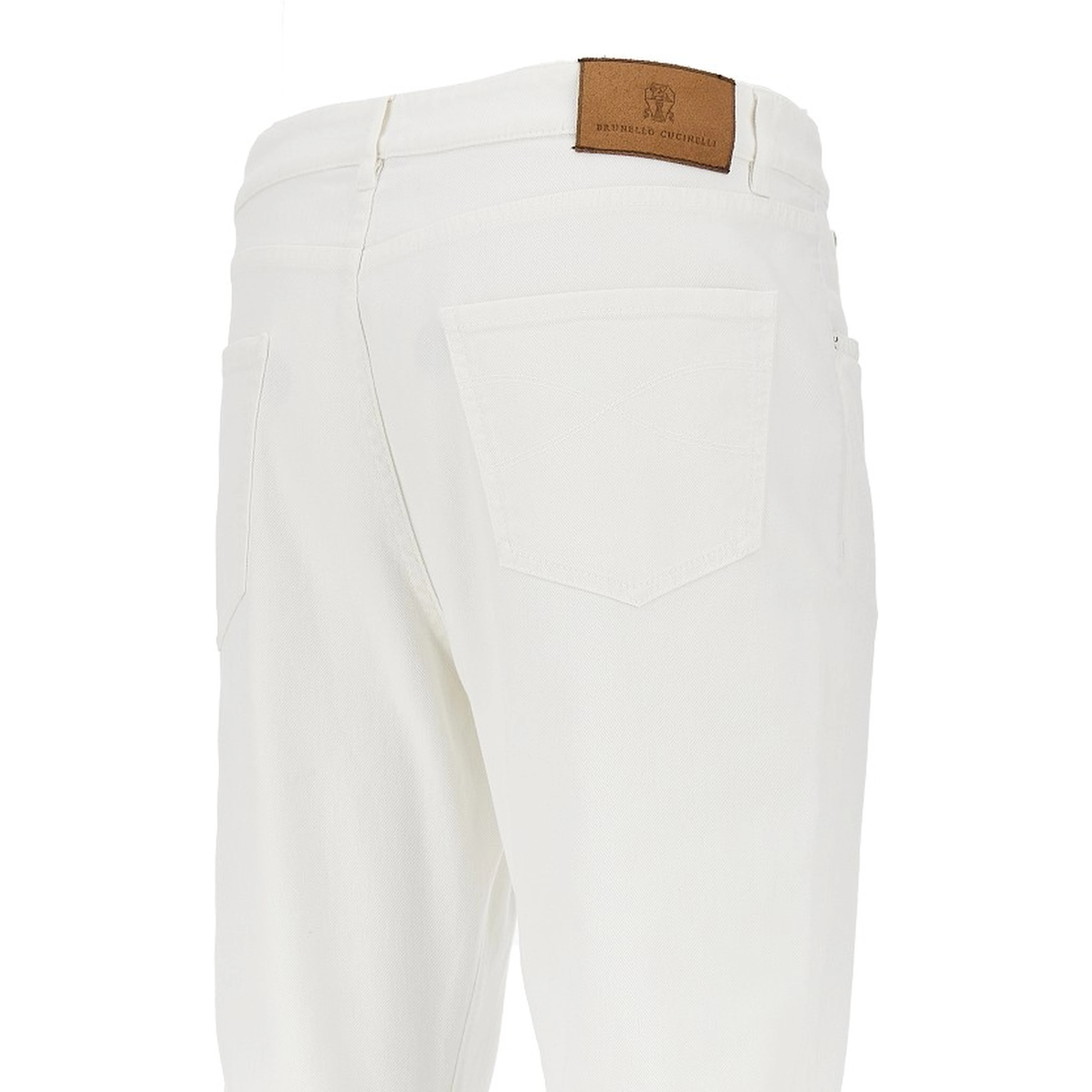 Garment-dyed comfort denim pants