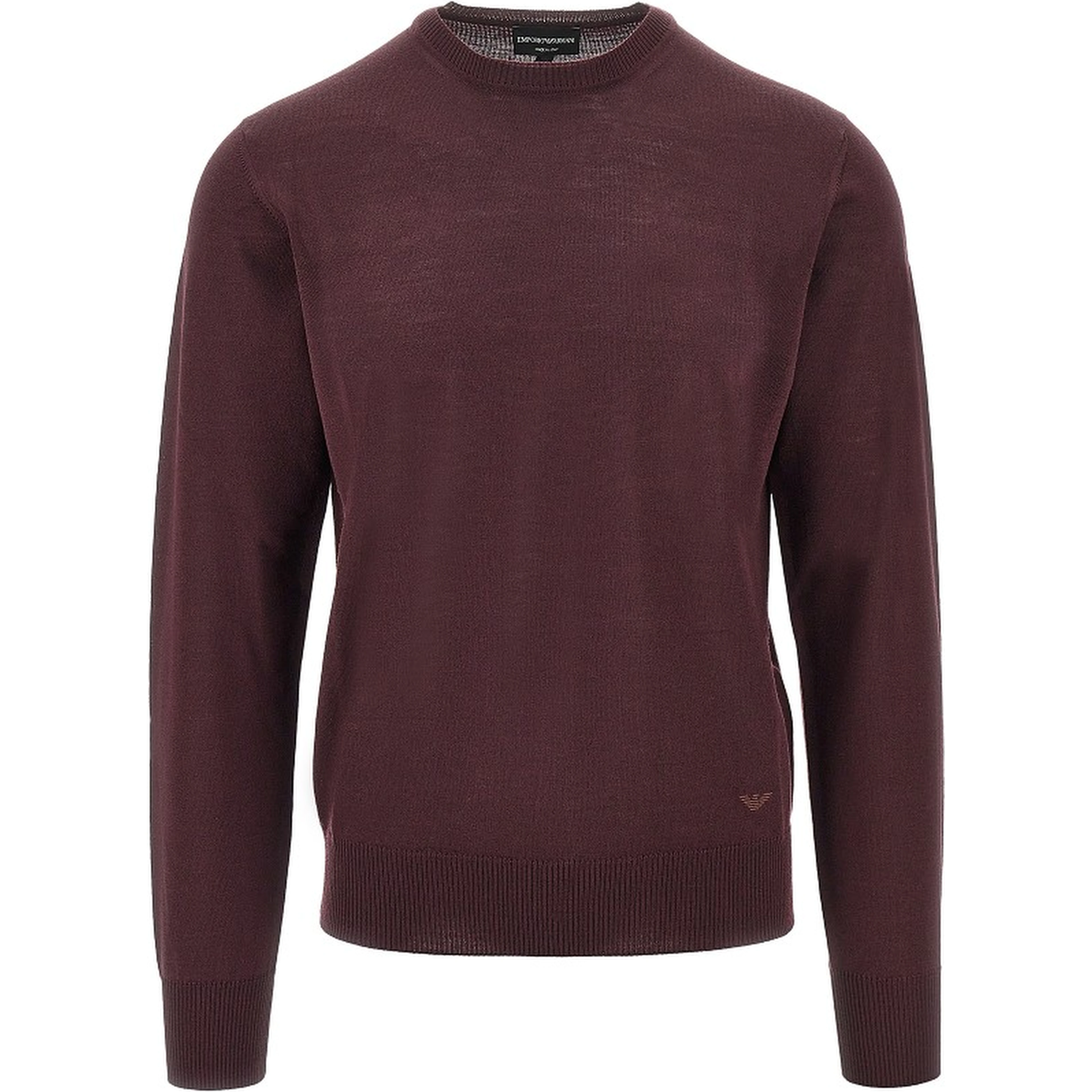 Virgin wool sweater with Eagle embroidery