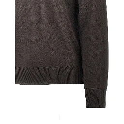 Virgin wool sweater with Eagle embroidery