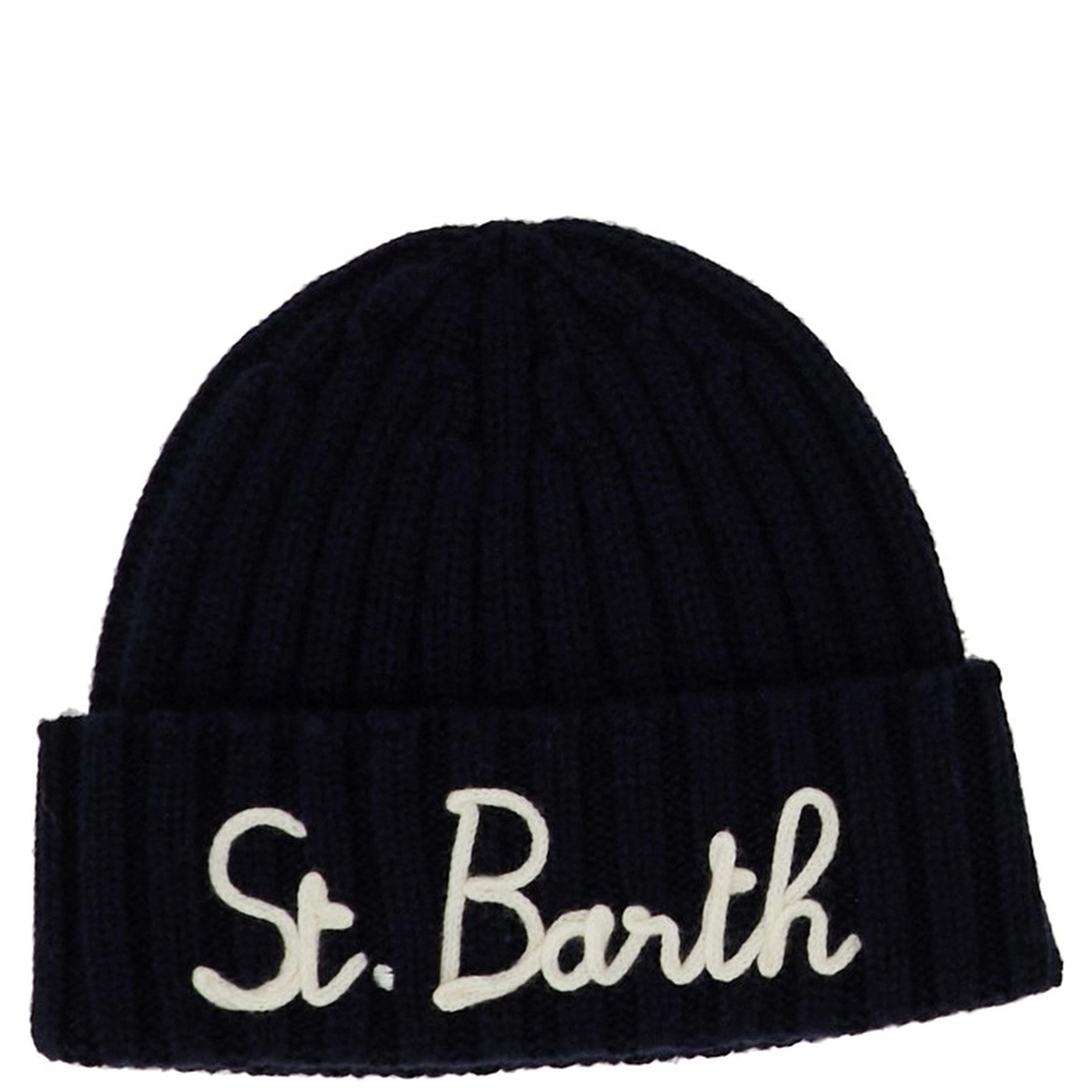 Wool-blend beanie hat with logo embroidery