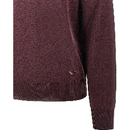 Virgin wool sweater with Eagle embroidery