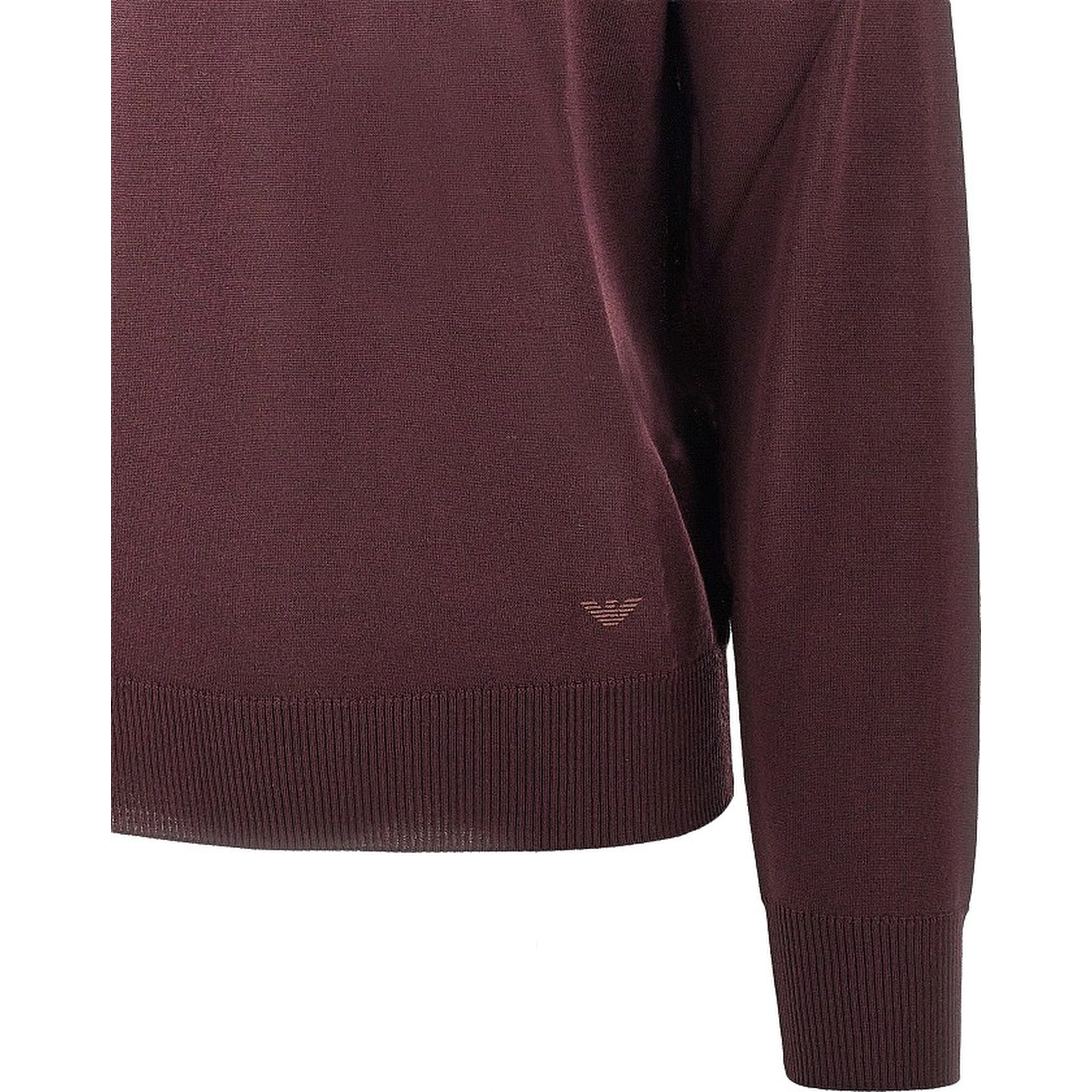 Virgin wool sweater with Eagle embroidery