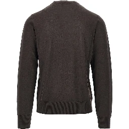 Virgin wool sweater with Eagle embroidery