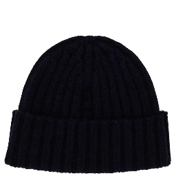 Wool-blend beanie hat with logo embroidery