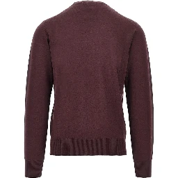 Virgin wool sweater with Eagle embroidery