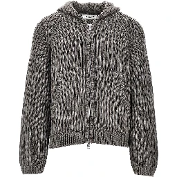 'Level' full-zip hooded cardigan