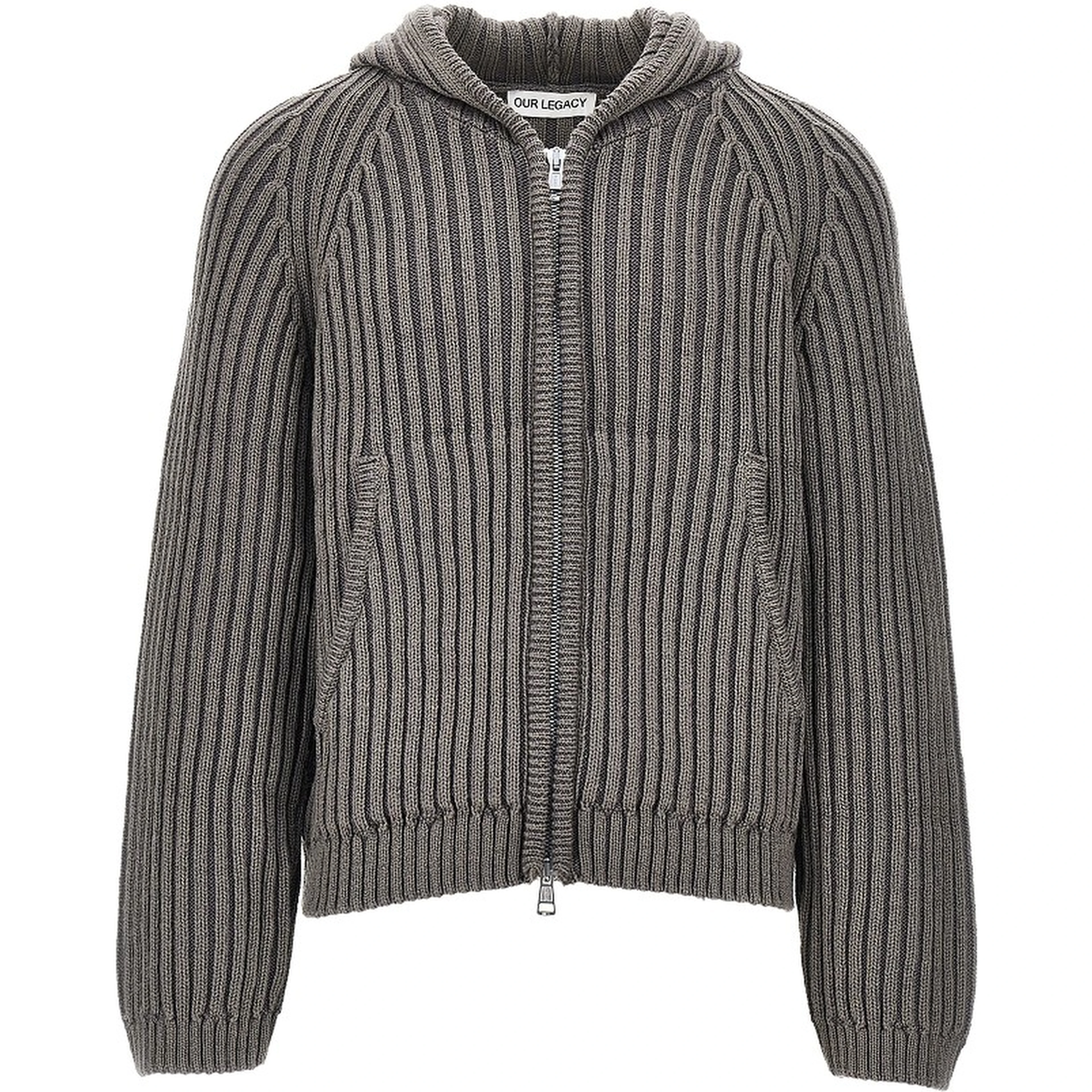 'Level' full-zip hooded cardigan