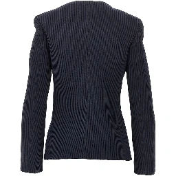 Single-breasted canneté wool jacket