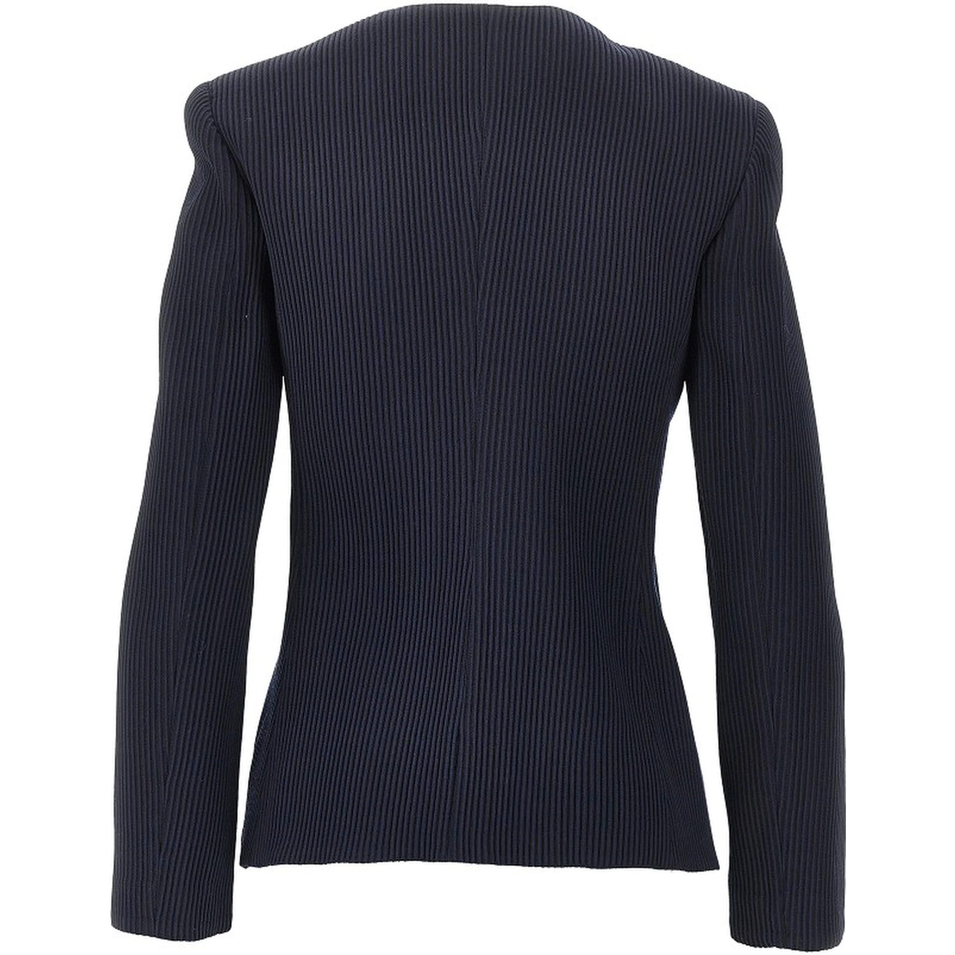 Single-breasted canneté wool jacket