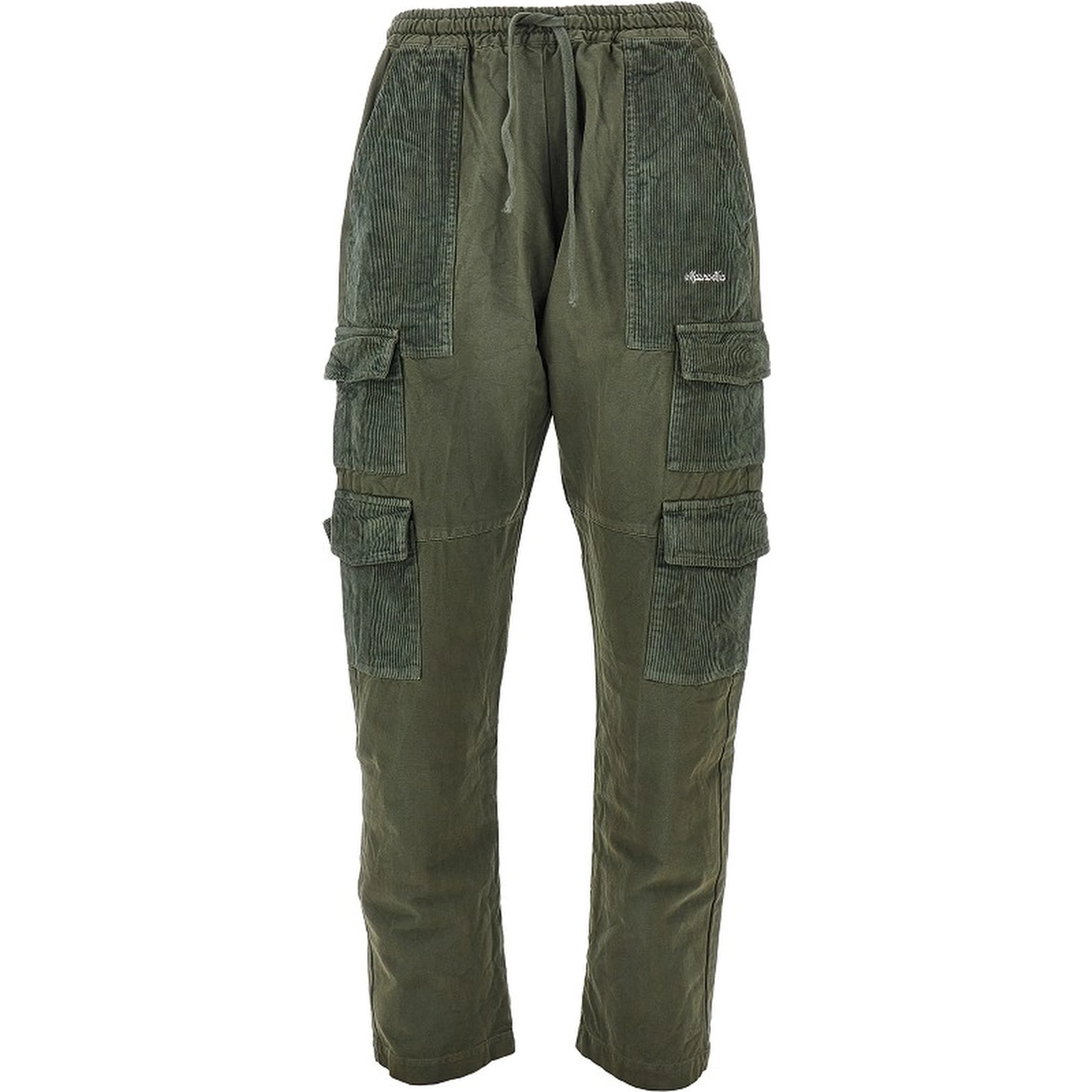 Canvas and corduroy cargo pants