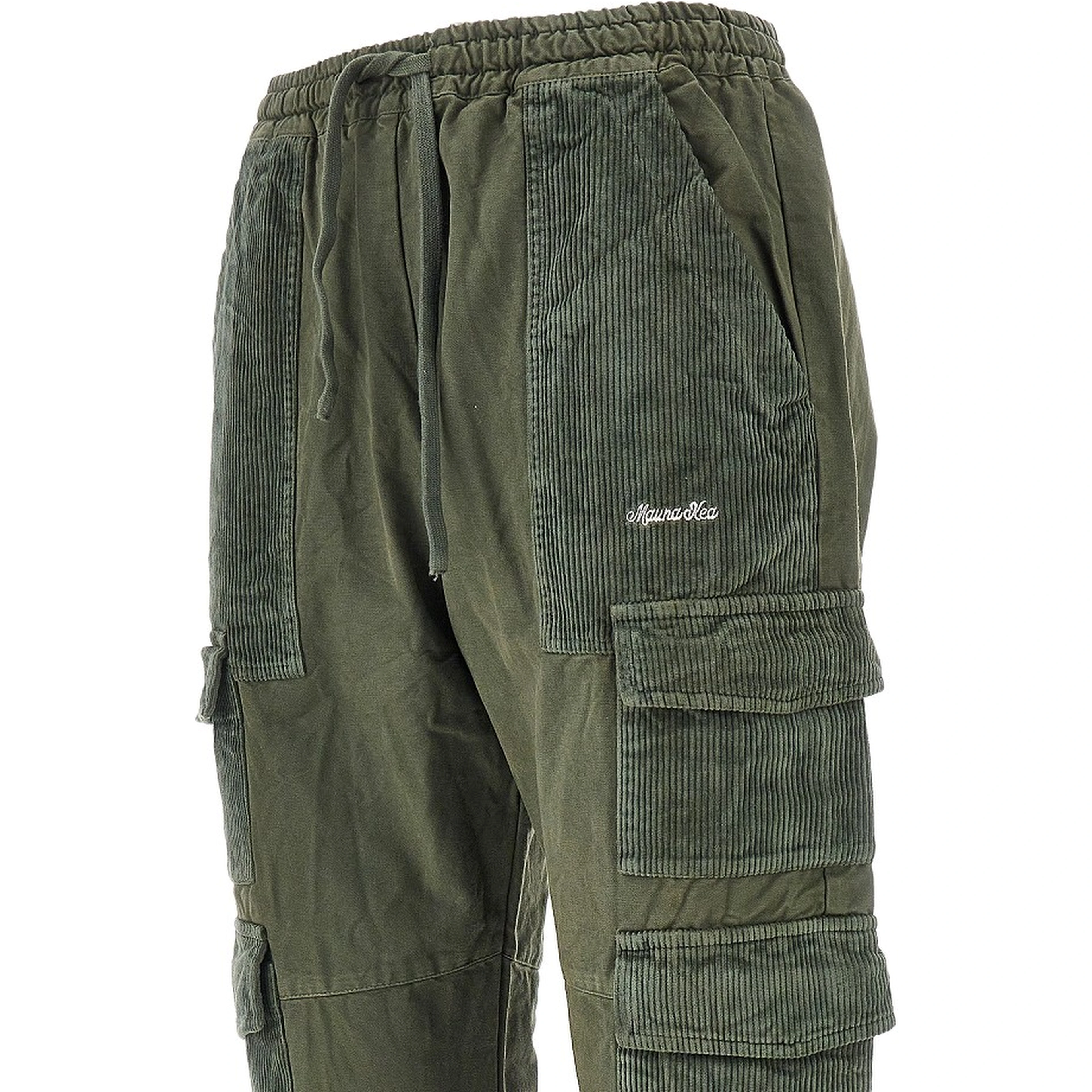Canvas and corduroy cargo pants