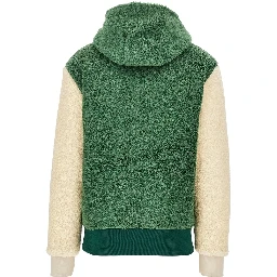 Color block sherpa blouson jacket