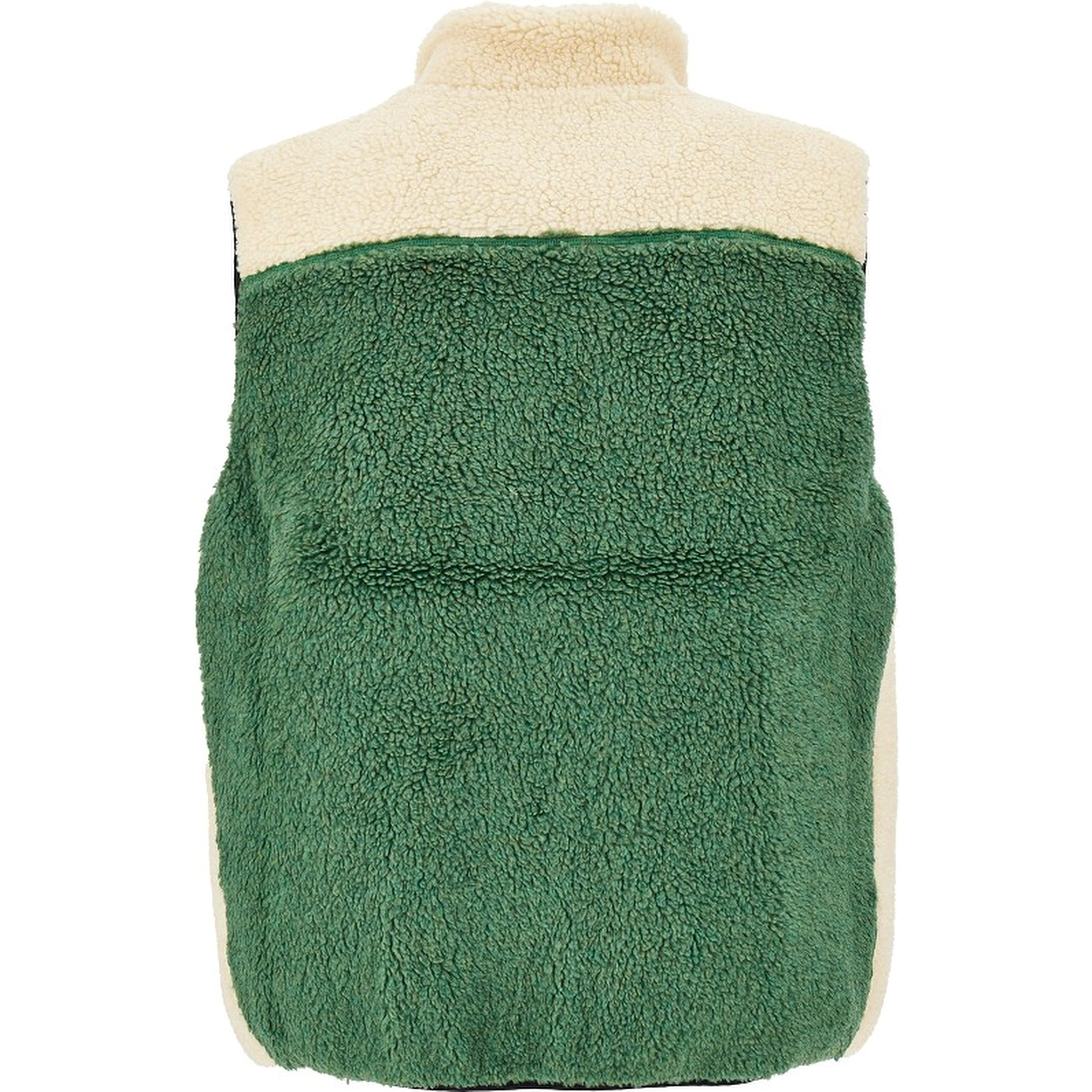 Color-block sherpa vest